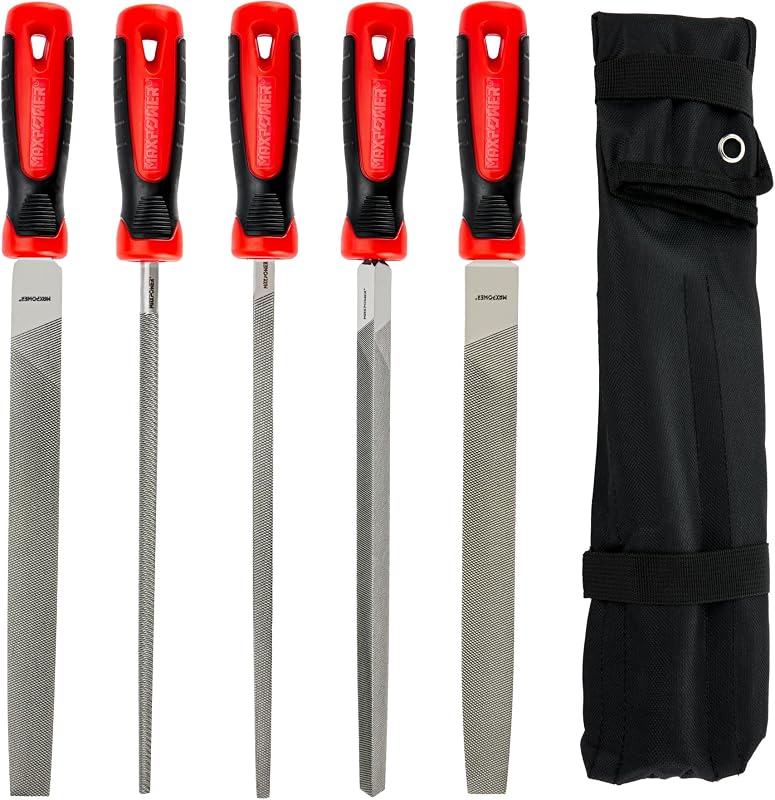 Set 5 limas de mano 10" mango suave para madera y metal