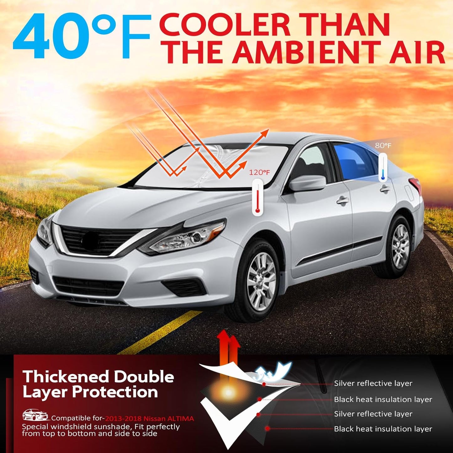 Parasol parabrisas Nissan Altima 2013-18 plegable