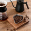 Taza dosificadora de grano de café de acero inoxidable con bandeja de té y herramientas de cerámica