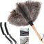 Plumero plumas avestruz 14pulg reutilizable 2pzas cepillo limpieza