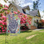 Cartel arpillera jardín porche 12x18 colorido