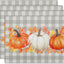 4 Manteles Individuales Otoño Naranja y Blanco Calabaza