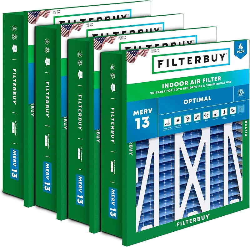 Filtro aire 24x24x5pulg MERV13 plisado electrostático HVAC