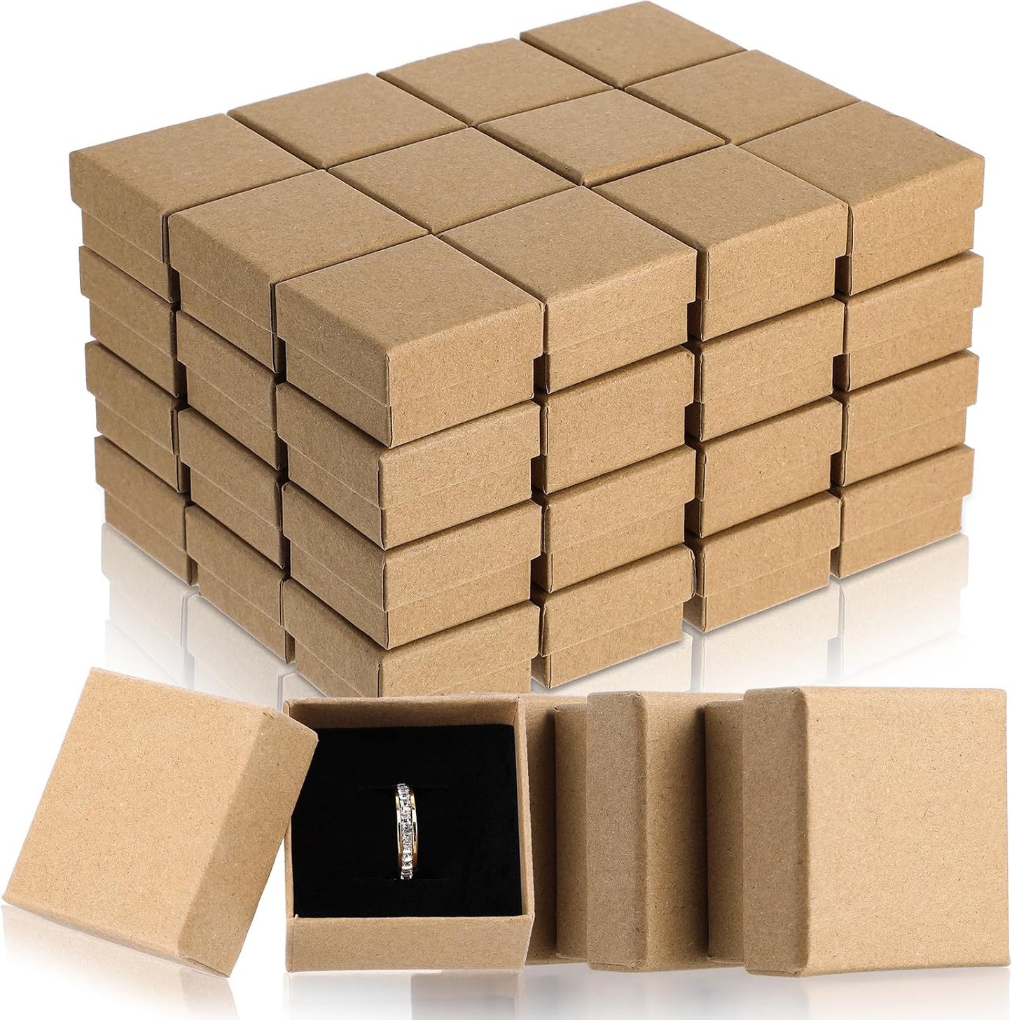 48 Cajas Regalo Joyería 2x2pulg Mini Caja Espuma