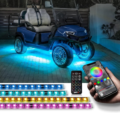 Tiras LED Underglow carrito golf RGB 4 Pzas