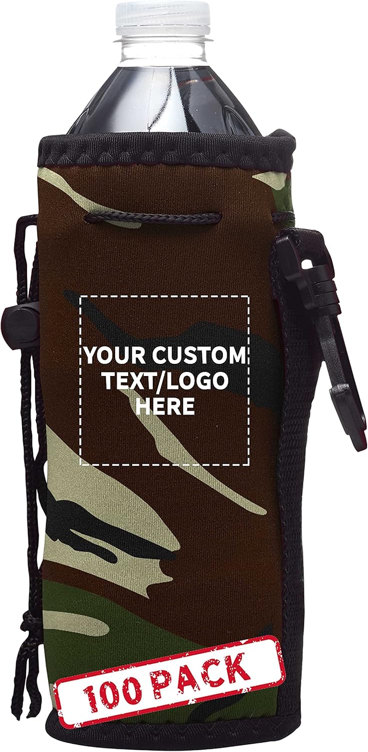 Aisladores neopreno botella 12oz cuello largo camuflaje