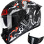 Casco motociclista cara completa doble visera X-Large