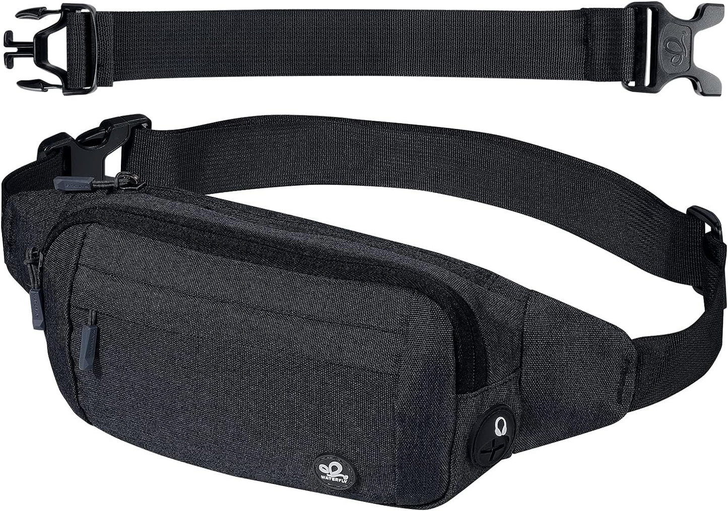 Riñonera deportiva ajustable para hombre y mujer negro