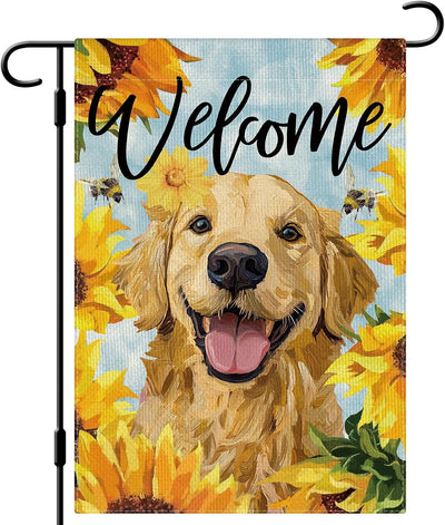 Bandera jardín 12x18pulg girasol y perro