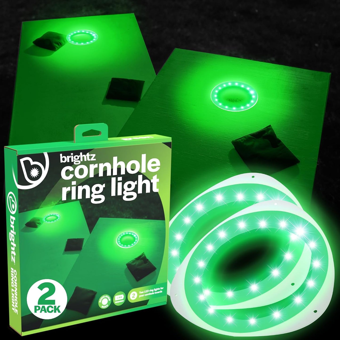 Luces anillo LED para tablero cornhole 2unid 48h batería