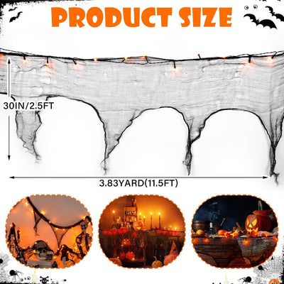 Guirnalda luces Halloween 23ft naranja 30 LED 8 modos
