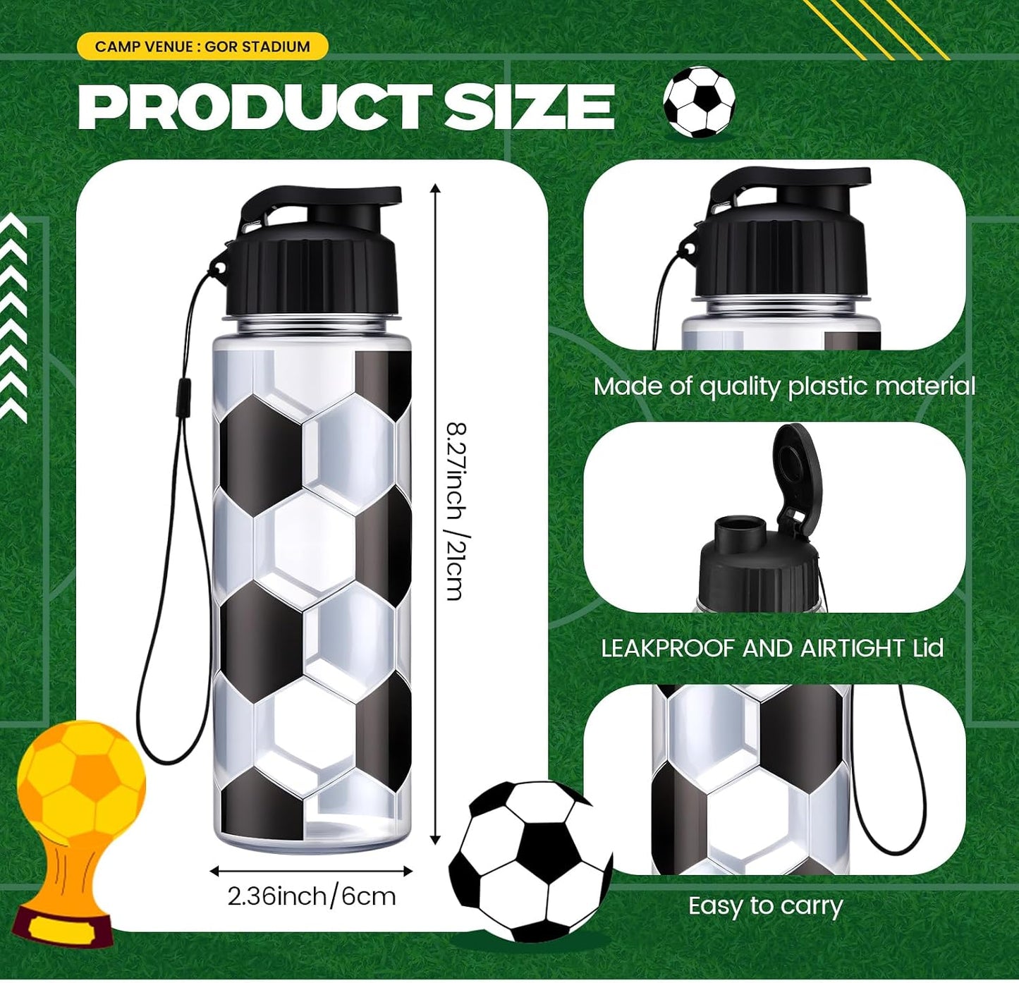 20 Botellas Agua Deportivas 17oz Reutiliz. Fiestas