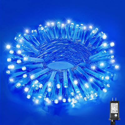 Guirnalda luces navideñas 100 LEDs 33pies 8 modos azul