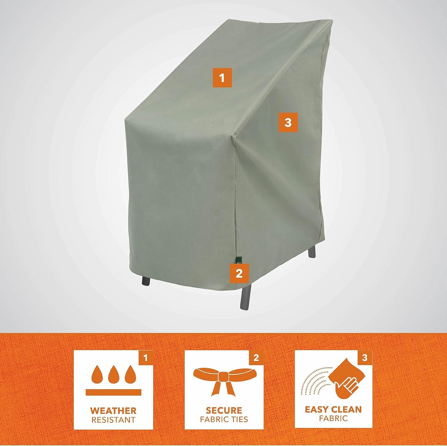 Funda silla bar apilable tela resistente 27"