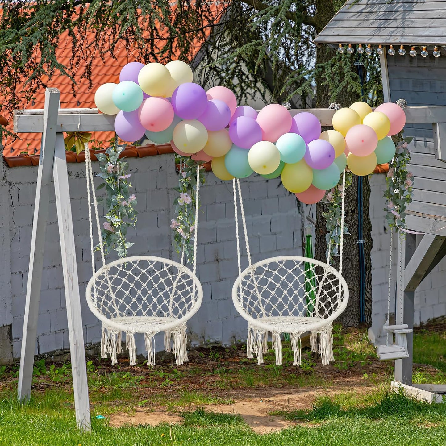 Hamaca macramé silla colgante 29.5x45.3"