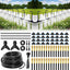 Sistema riego goteo 200ft 1/4pulg con 32 boquillas cobre ajustables