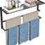 Toallero acero inox 32" negro mate doble barra baño