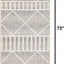 Alfombra área exterior Dalyan 2x6ft gris/marfil