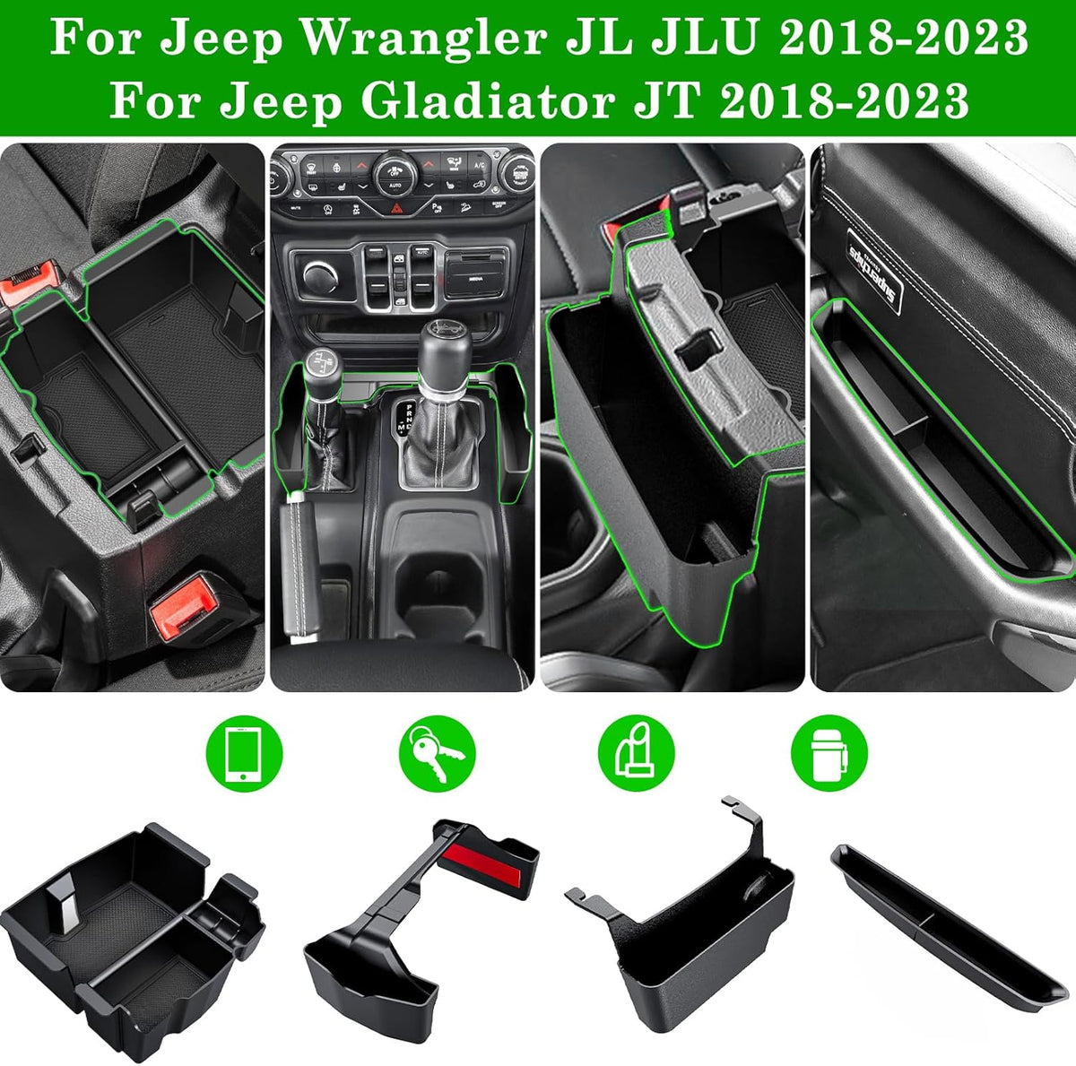 Organiz. consola central Jeep Wrangler JL JLU 2018-23