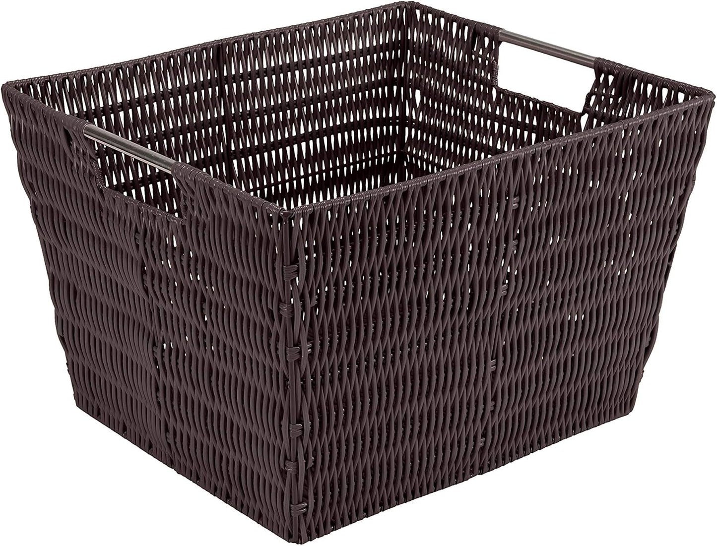 Canasta tejida ratán 15x13x10" organiz. decorativo