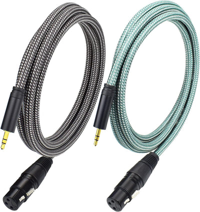 Cable micrófono 1/8 a XLR 3.3ft XLR hembra estéreo