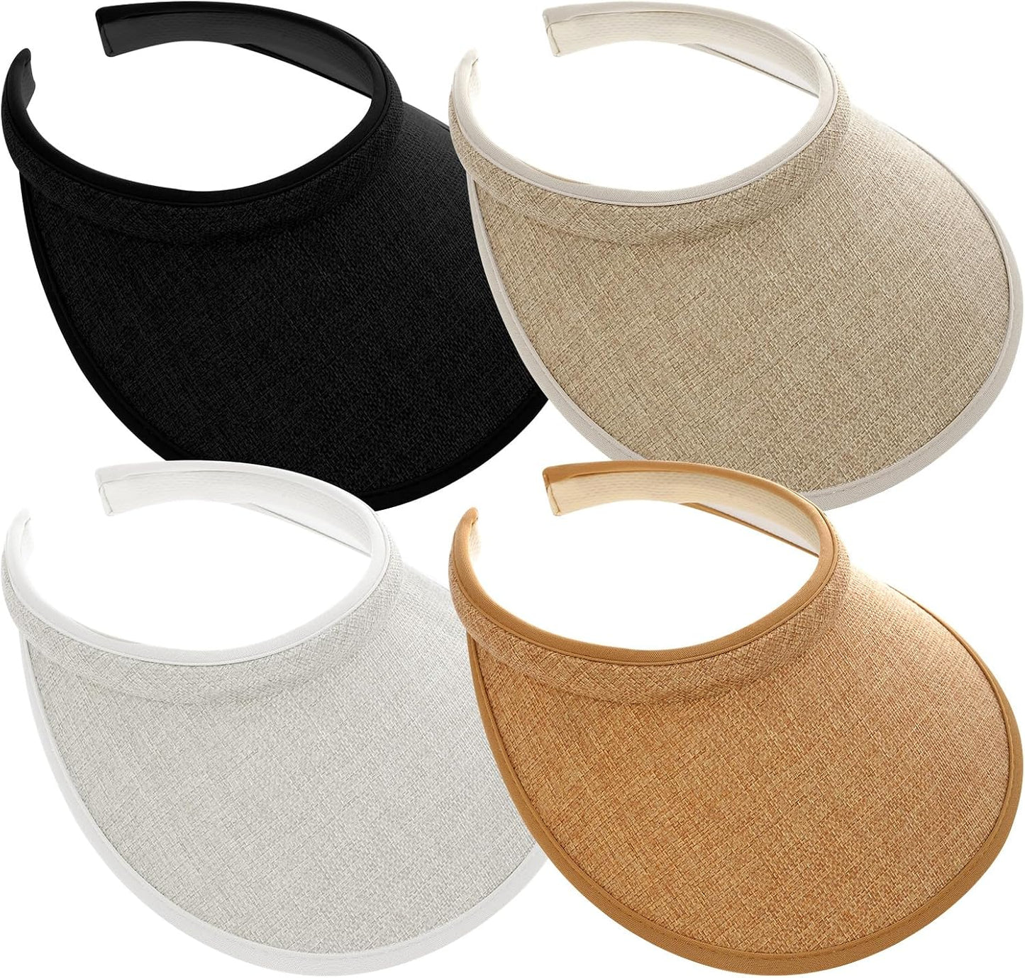 4 Sombreros Mujer UV con Clip Ala Ancha para Deportes