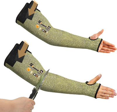 Manga protección brazo ANSI A5 con orificio pulgar