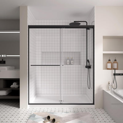 Puerta ducha corredera 56-60x72pulg vidrio templado