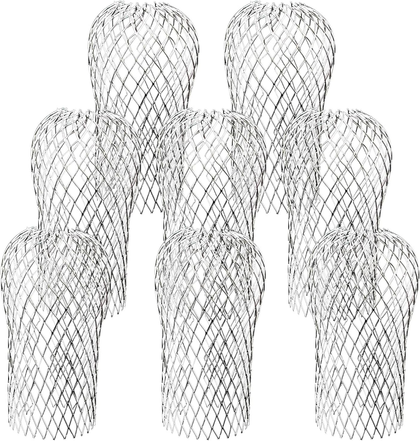 8 Protectores bajante canalón filtro aluminio expandible