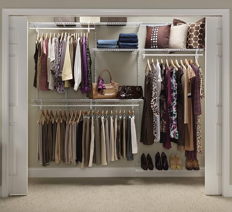 Organiz. alambre armario ajustable estantes zapatos acero