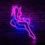 Letrero LED neón rosa y azul para decoración de pared