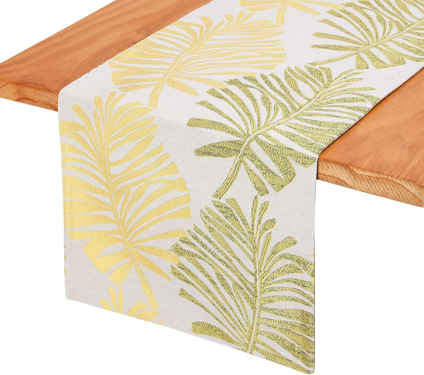 Camino mesa poliéster reversible 12x70pulg amarillo
