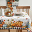 Mantel otoño a cuadros 60x102pulg impermeable reutiliz.