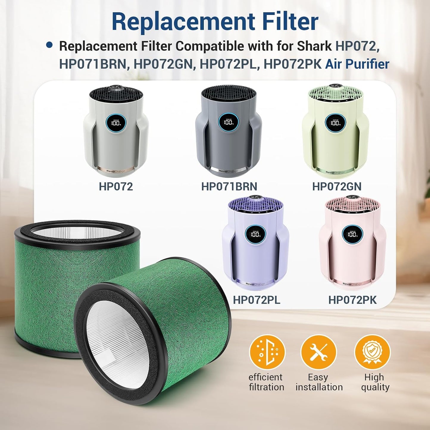 Filtros HEPA True H13 3en1 para Shark NeverChange Compact Pro