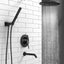 Set grifo ducha y bañera lluvia 3 ajustes negro