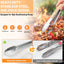 Pinzas acero inox 912pulg mango madera set 2