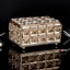 Caja joyas cristal vintage dorada para San Valentín boda