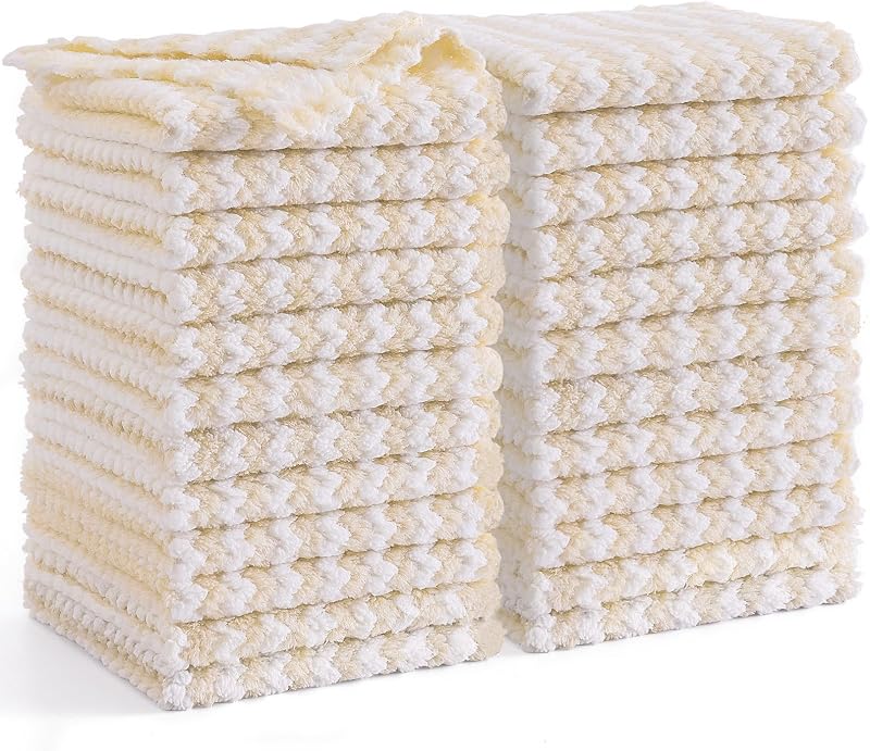 Paquete 24 paños cocina microfibra reutilizable 10x10