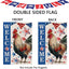 Bandera 4 de Julio doble cara 12.5x18pulg