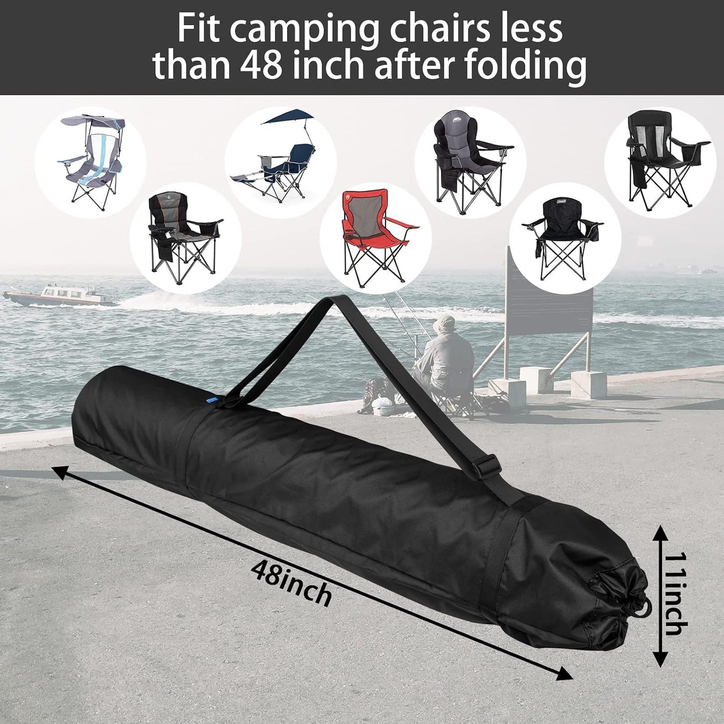 Bolsa transporte silla campamento plegable resistente