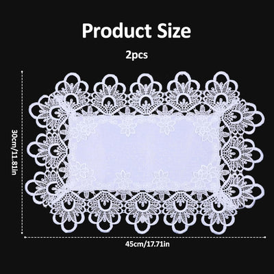Manteles individuales de encaje vintage 12 x 17.7 pulgadas para mesa