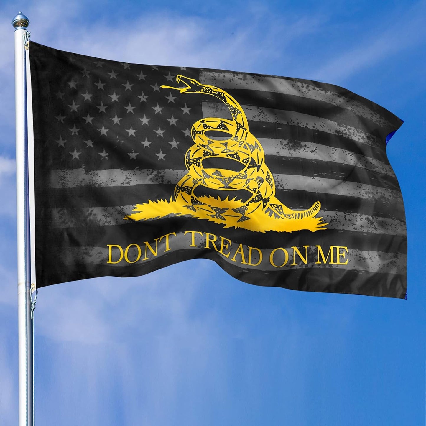 Bandera Americana Gadsden 2x3ft Poliéster Doble Costura