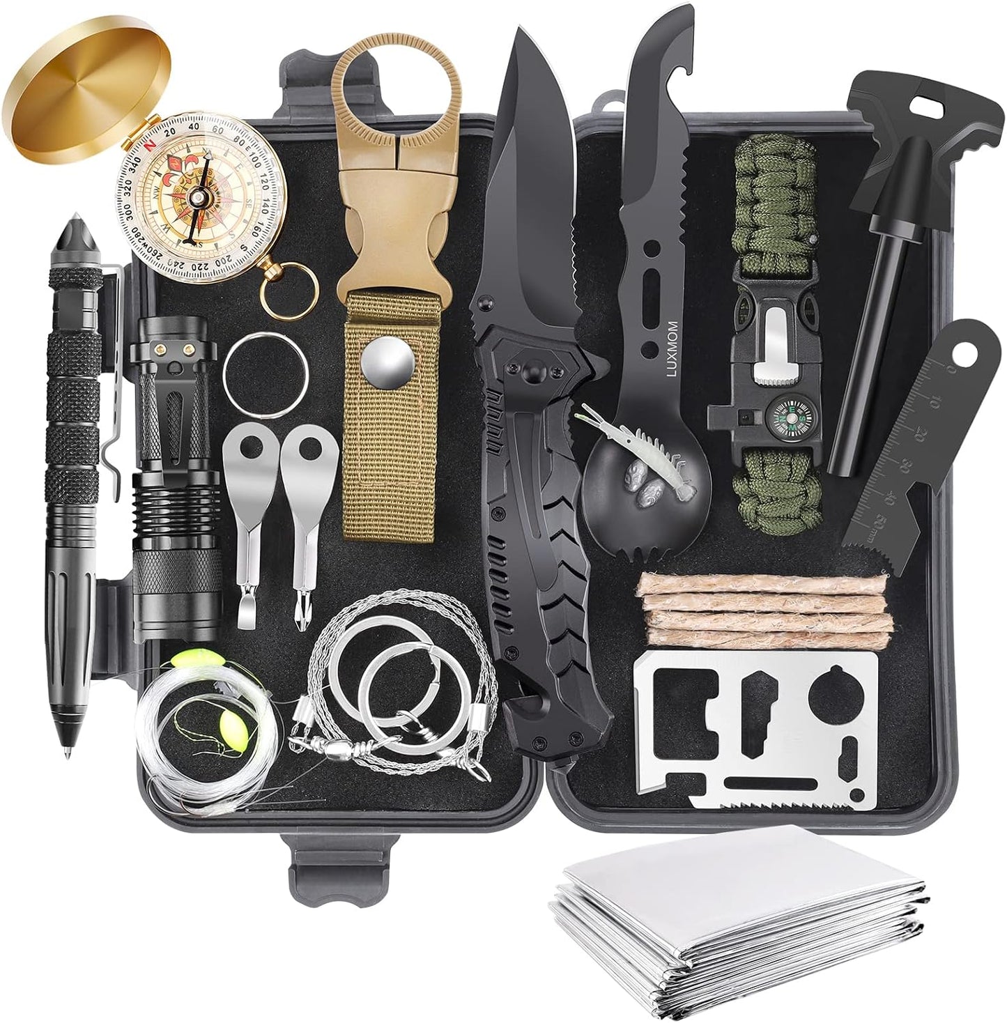 Kit supervivencia 28en1 para hombres al aire libre