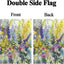 Bandera jardín doble cara 12x18" flores verano primavera