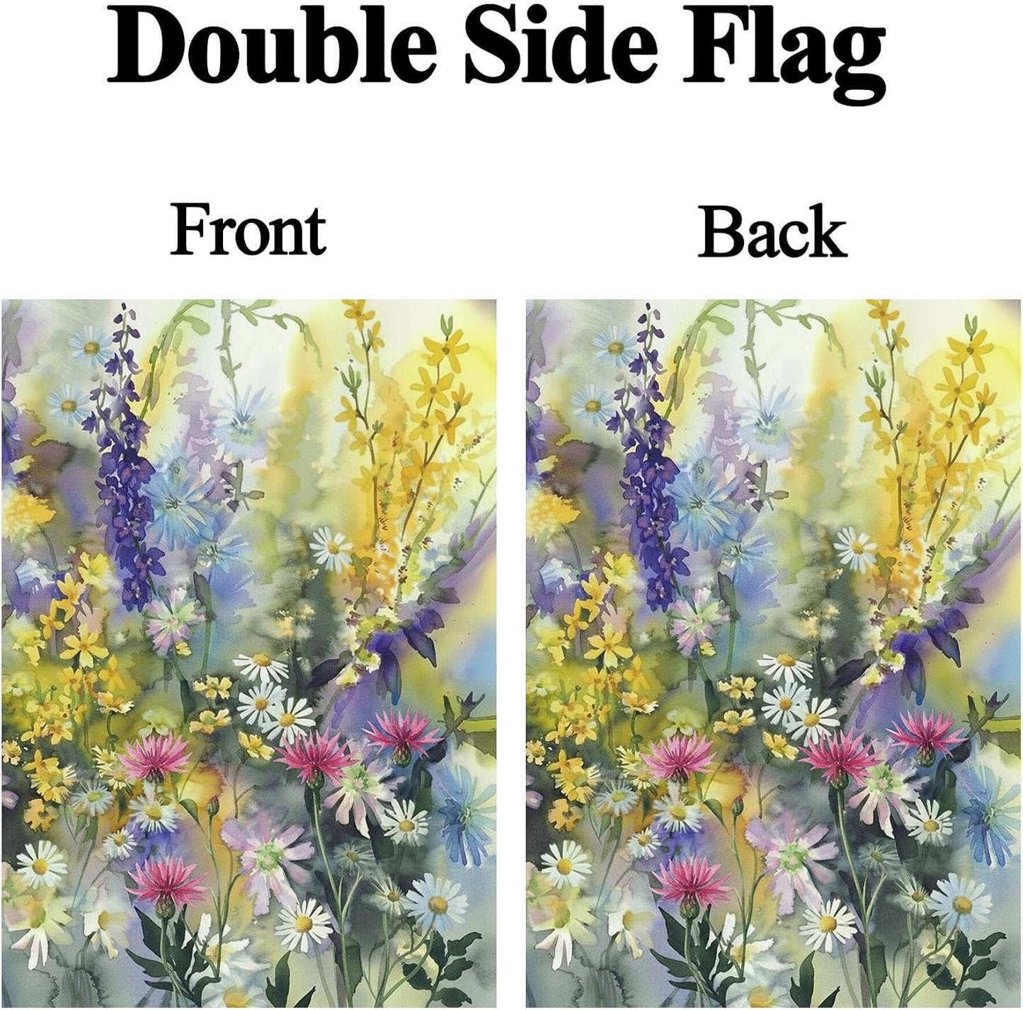 Bandera jardín doble cara 12x18" flores verano primavera