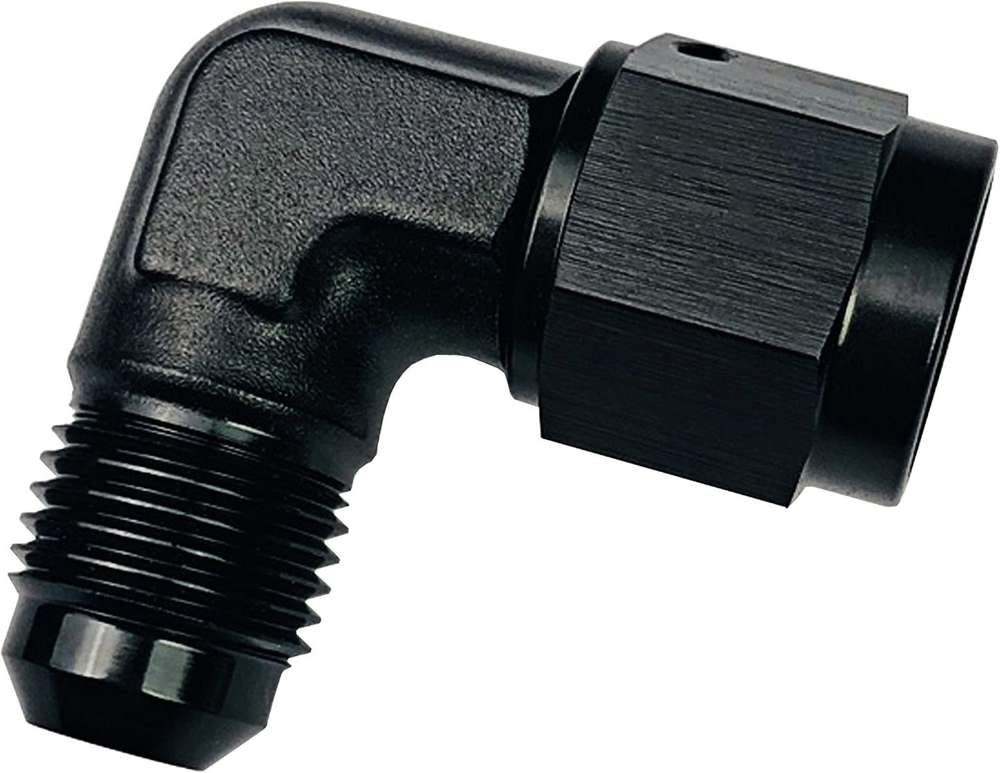 Adaptador manguera combustible 12AN negro anodizado