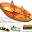 Sistema almacenamiento kayak pared correas ajustables 100lb