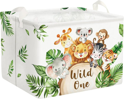 Cesta plegable para bebé con elefante koala jirafa selva