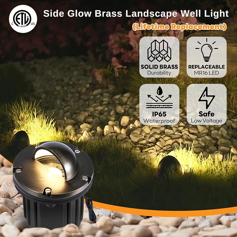 Luz pozo LED bronce antiguo 12V IP65 para piso