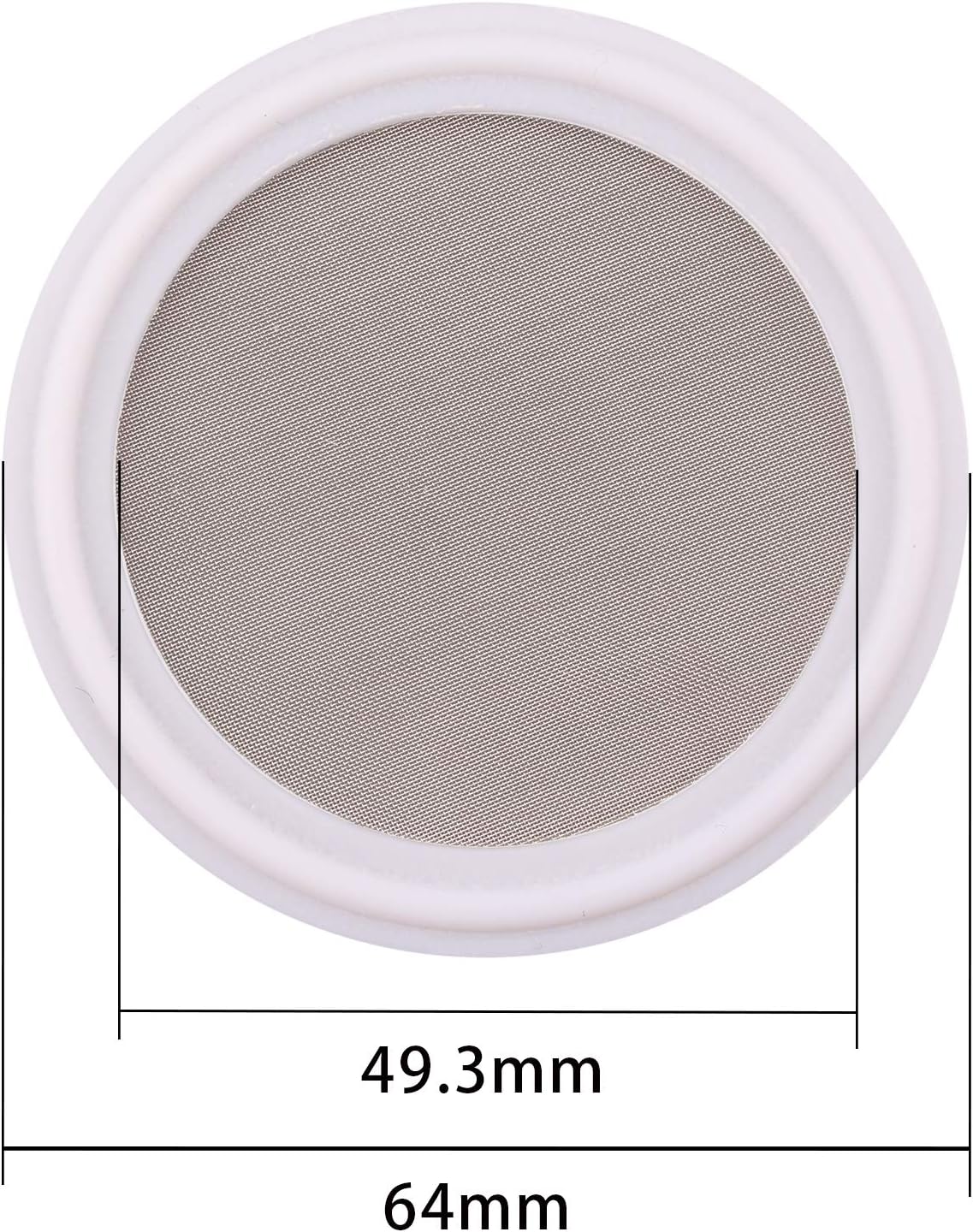 Junta sanitaria PTFE 2pulg acero inox trébol 3 abrazaderas